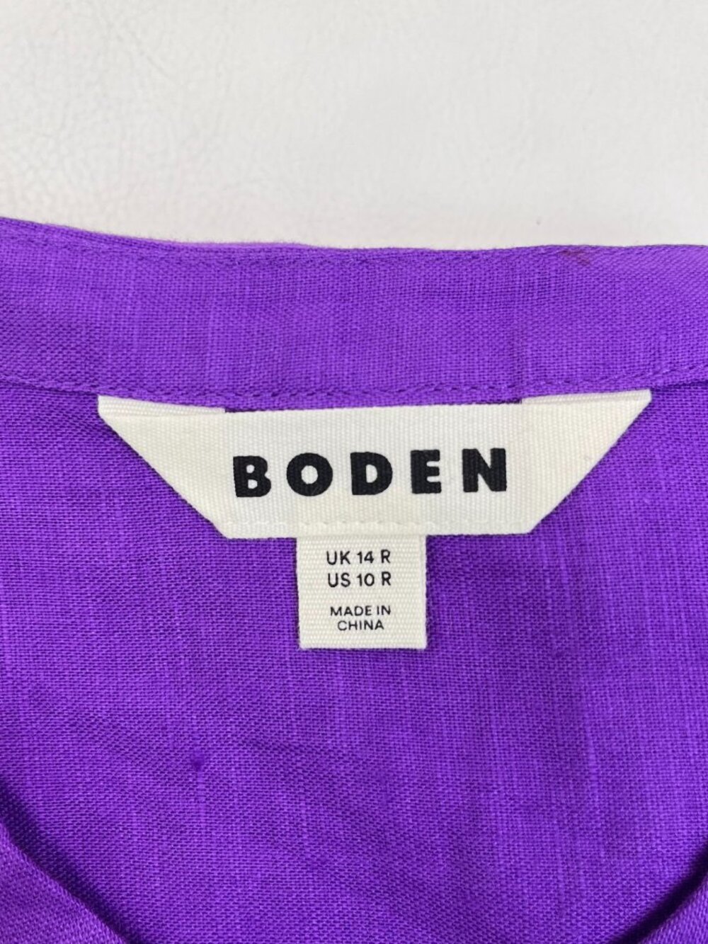 $398 NWOT Boden Mae Embroidered Linen Blend Long Sleeves Midi Dress Size 10 - Picture 14 of 16